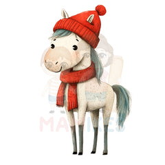 Bügelbild happy winter horse - H045