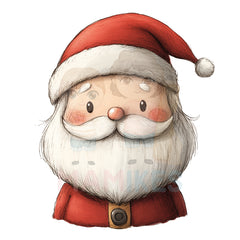 Bügelbild happy winter santa head 2 - H043