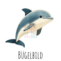 Bügelbild happy dolphin - H004