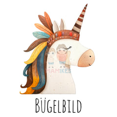 Bügelbild happy unicorn - H018