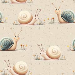 kleine Schnecke beige Bio Jersey 103cm Stoffrest 18,1€/m