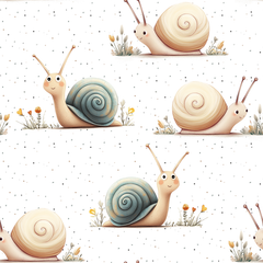 kleine Schnecke weiß Bio Jersey 54cm Stoffrest 18,1€/m