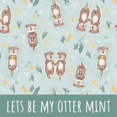 Lets be my otter mint Bio Jersey 50cm Stoffrest 18,1€/m