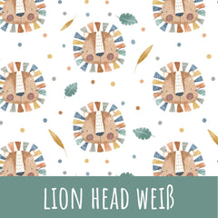 lion head weiß Bio-Sommersweat 100cm Stoffrest 20,8€/m