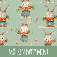 Möhren Party mint Baumwolle 47 cm Stoffrest