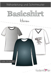 Papierschnittmuster Basicshirt Herren