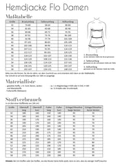 Papierschnittmuster Hemdjacke Flo Damen