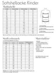 Papierschnittmuster Softshelljacke Kinder
