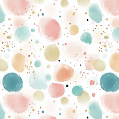 pastell water dots Bio Rib Jersey 106cm Stoffrest 15,45€/m