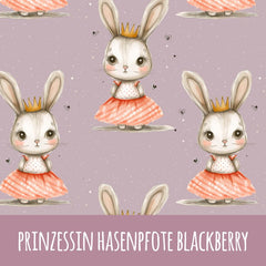 Prinzessin Hasenpfote blackberry Bio Jersey 50cm Stoffrest 18,1€/m