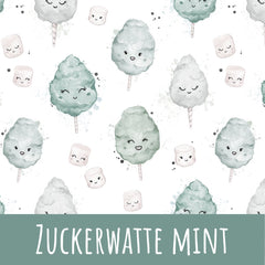 Zuckerwatte mint B-Ware (blauer Fleck) Musselin 48cm Stoffrest 15,45€/m