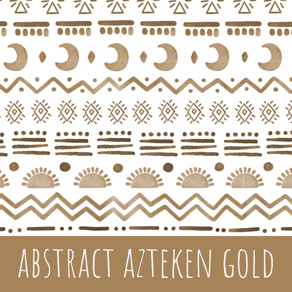 Abstract aztecen gold Vorbestellung (Stoffart wählbar) - Mamikes