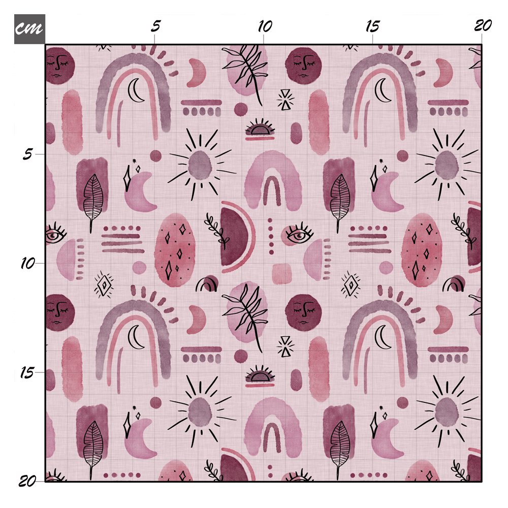 Abstract boho berry Baumwolle - Mamikes