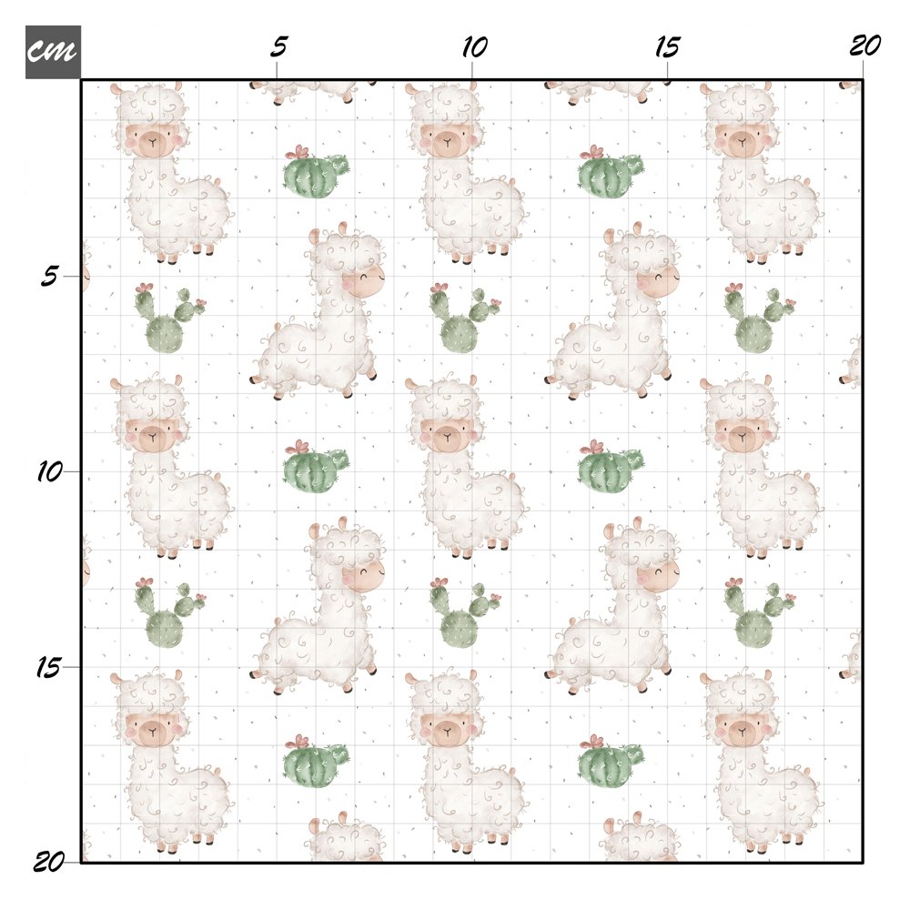 Alpakaliebe weiß Baumwolle