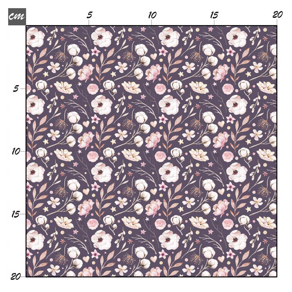 Aqua flower dark Sommersweat