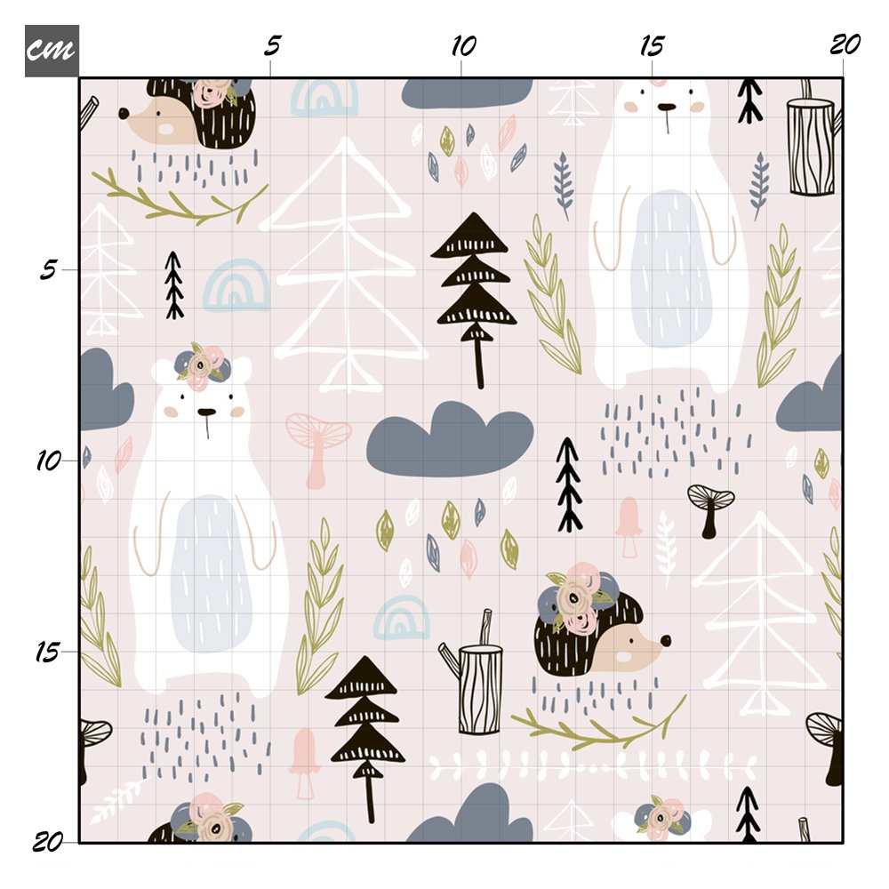 Wald Bär rosa Bio Sommersweat