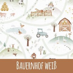 Bauernhof weiß Bio Jersey