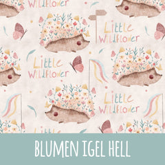 Blumen Igel hell Bio Jersey - Mamikes