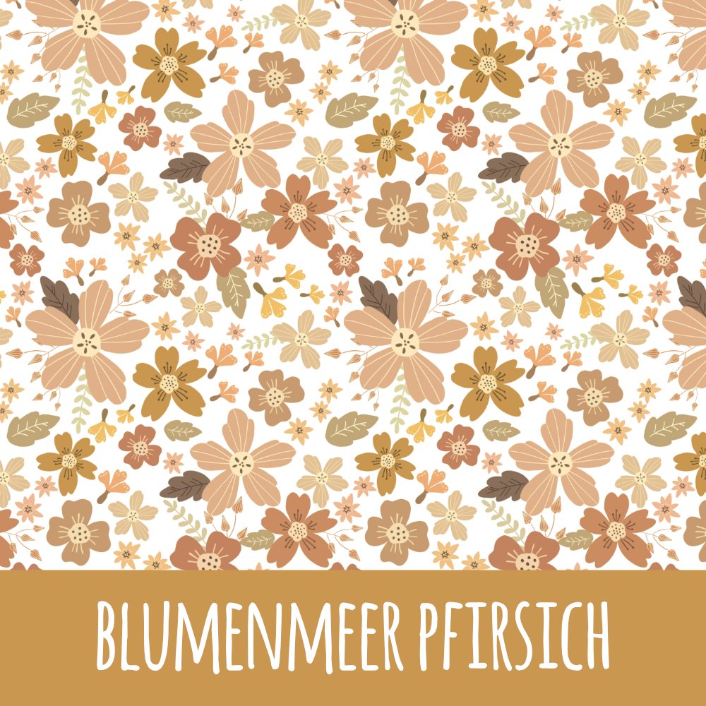Blumenmeer pfirsich Baumwolle - Mamikes