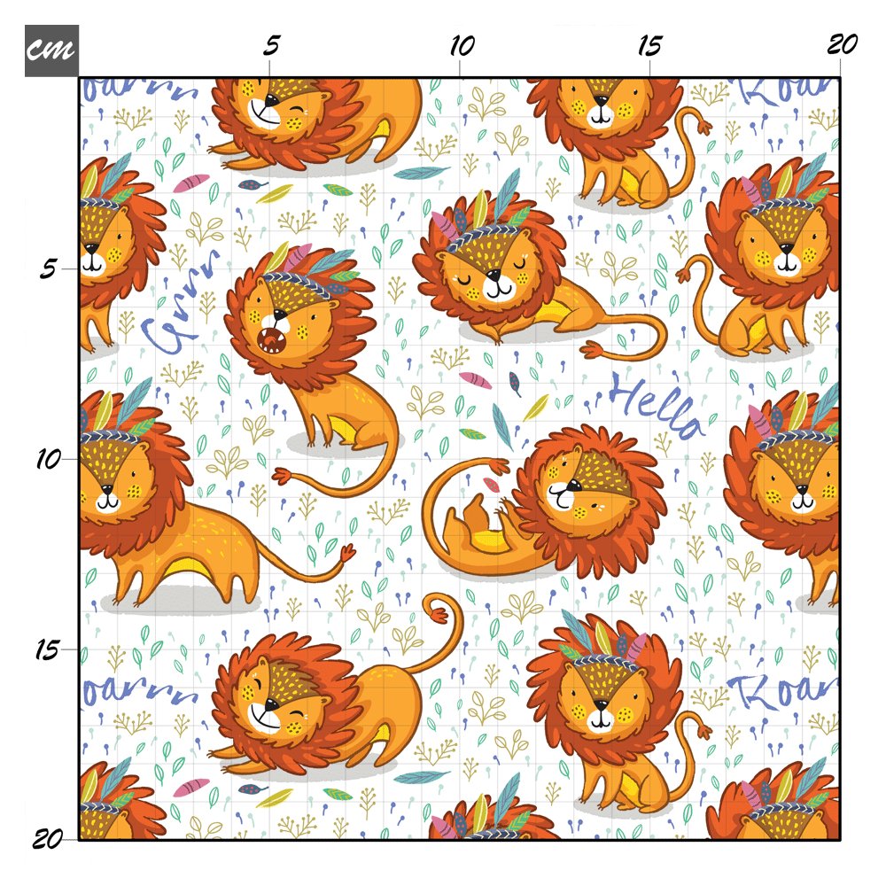 Boho lion white Baumwolle - Mamikes