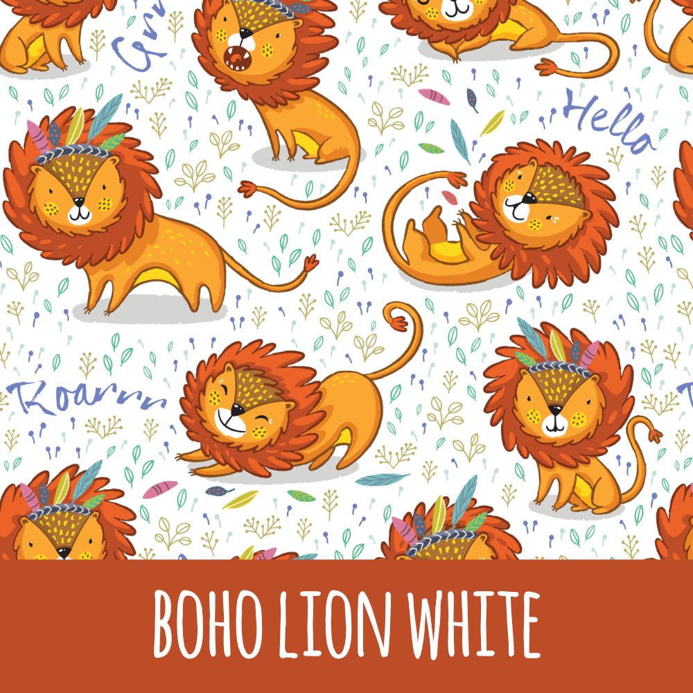 Boho lion white Vorbestellung (Stoffart wählbar) - Mamikes