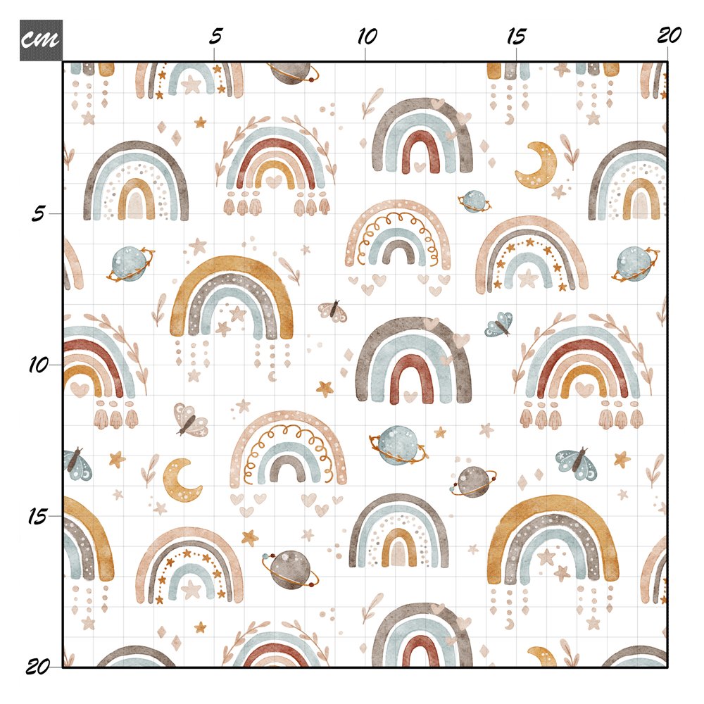 Boho rainbow mint Baumwolle - Mamikes