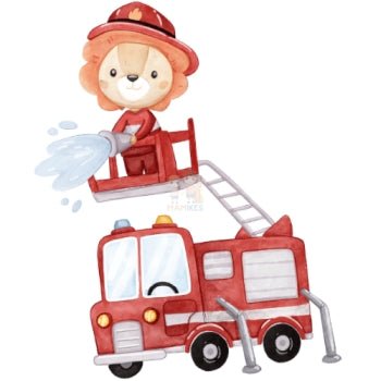 Bügelbild Feuerwehr Löwe 3 - BB020 - Mamikes