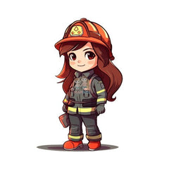 Bügelbild Feuerwehr Mädchen 1 - BB551 - Mamikes