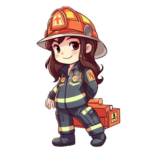 Bügelbild Feuerwehr Mädchen 3 - BB553 - Mamikes