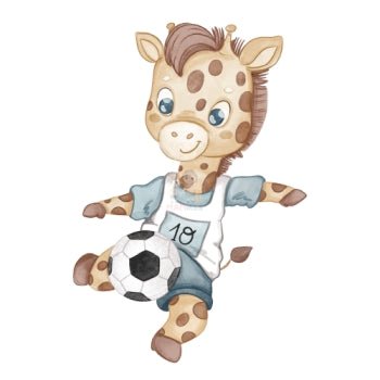 Bügelbild Fußball Giraffe - BB235 - Mamikes