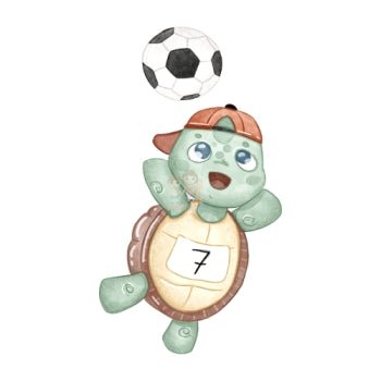 Bügelbild Fußball Schildkröte - BB233 - Mamikes