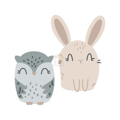 Bügelbild Hase Eule 2 - BB558 - Mamikes