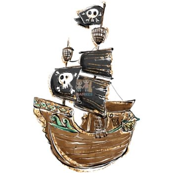 Bügelbild Piraten Schiff - BB143 - Mamikes