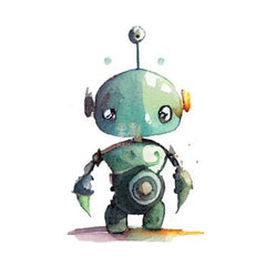 Bügelbild Roboter 10 - BB446 - Mamikes