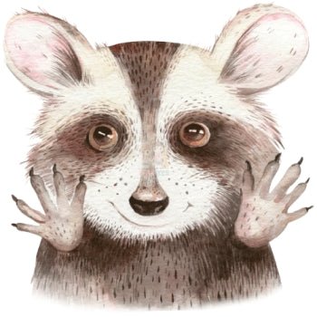 Bügelbild Waschbär 4 - BB156 - Mamikes
