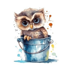 Bügelbild Wasserfarben Eule 1 - BB459 - Mamikes