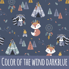 Color of the wind darkblue Musselin - Mamikes