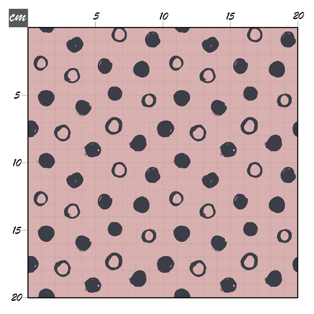 Dots altrosa schwarz Baumwolle - Mamikes