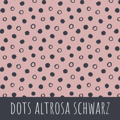 Dots altrosa schwarz Vorbestellung (Stoffart wählbar) - Mamikes