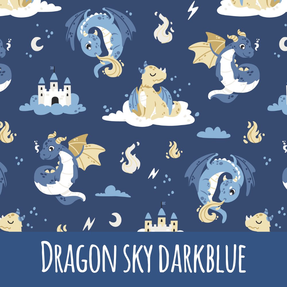 Dragon sky darkblue Baumwolle - Mamikes