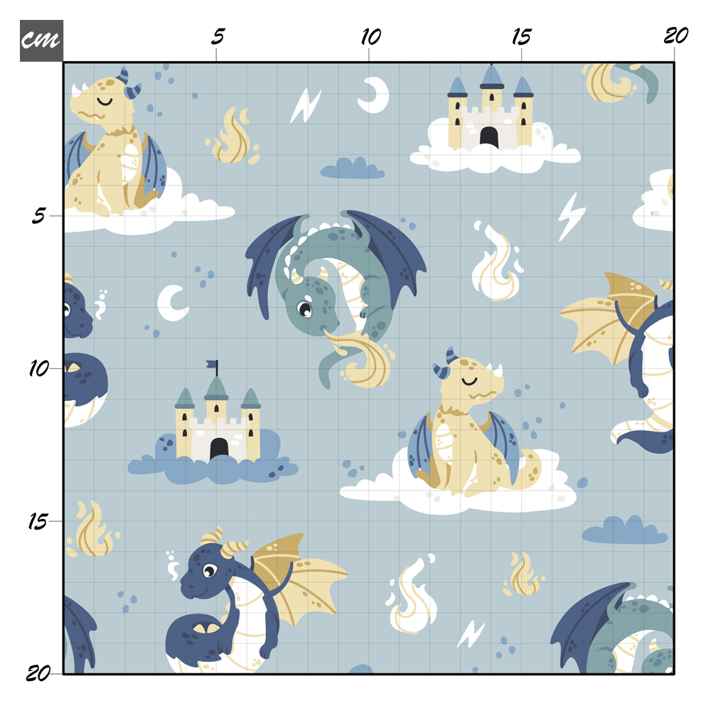 Dragon sky lightblue Bio Jersey - Mamikes