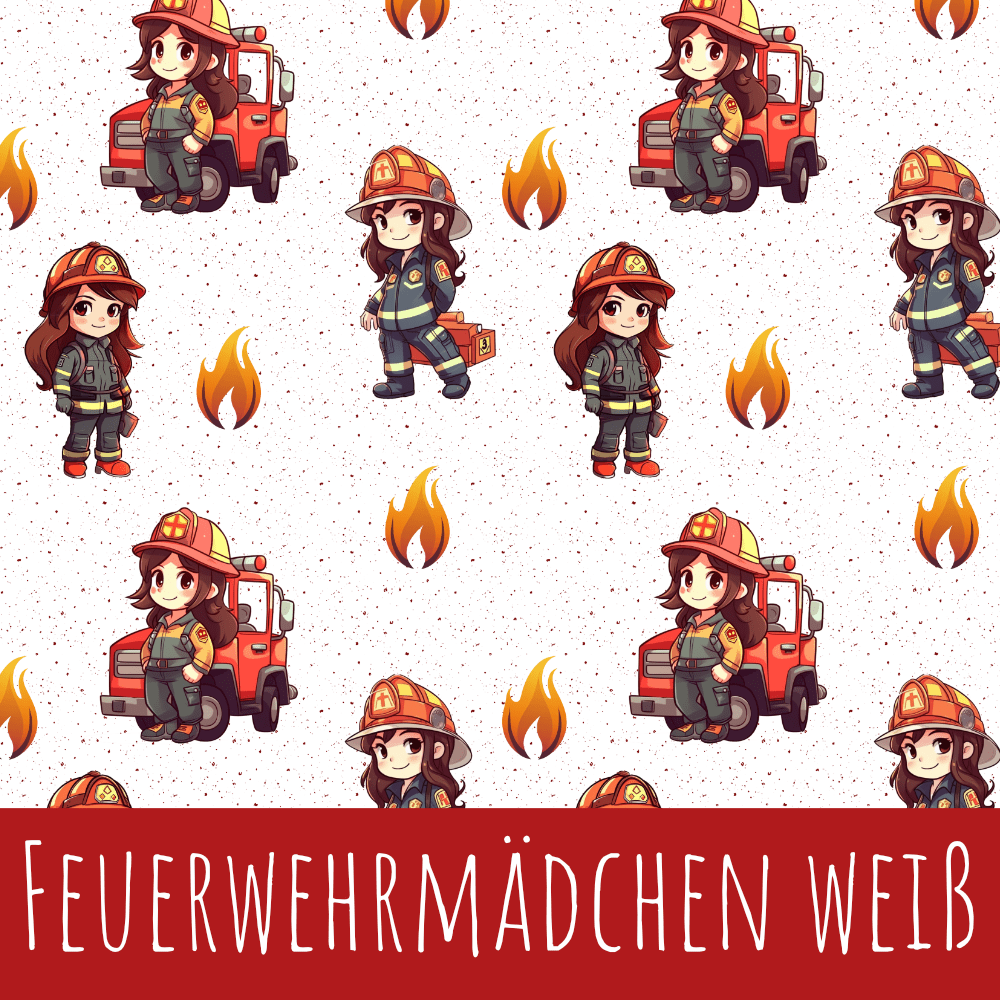 Ferrwehrmädchen weiß Bio Jersey - Mamikes