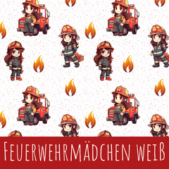 Ferrwehrmädchen weiß Bio Jersey - Mamikes