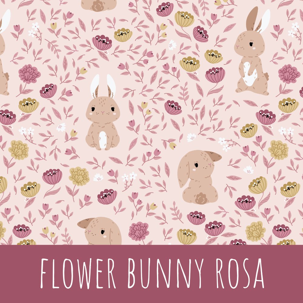 Flower bunny rosa Baumwolle - Mamikes