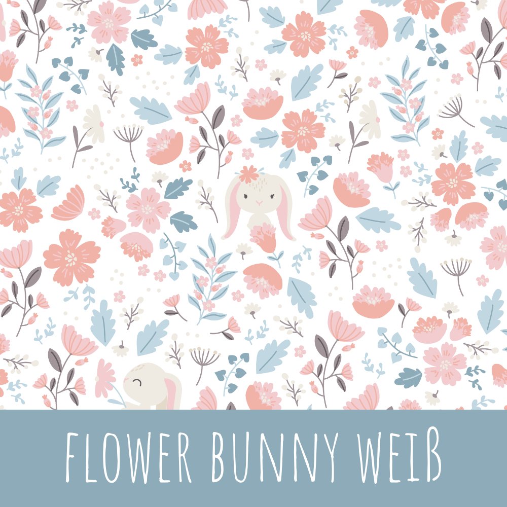 Flower bunny weiß Baumwolle - Mamikes