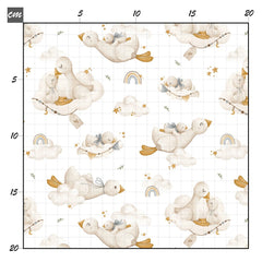 Fluffy cuddle weiß grau Bio Jersey - Mamikes