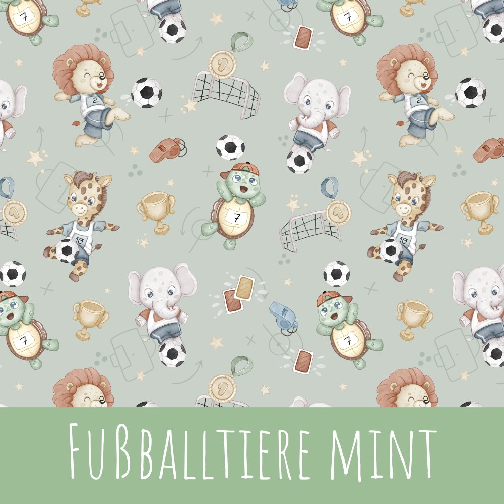 Fußballtiere mint Baumwolle - Mamikes