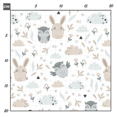 Hase und eule weiß Bio Jersey - Mamikes