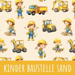 Kinder Baustelle sand Bio Jersey - Mamikes