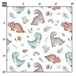 Kleine Dinos weiß Bio Jersey - Mamikes